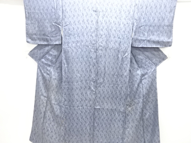 アンティーク　綸子抽象模様織り出し着物